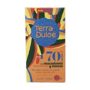 Terra Dulce Dark Chocolate Macadamia and Nuts 70% Cacao - 65g Bar