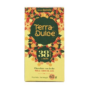 Terra Dulce Milk Chocolate 38% Cacao 65 gram Bar