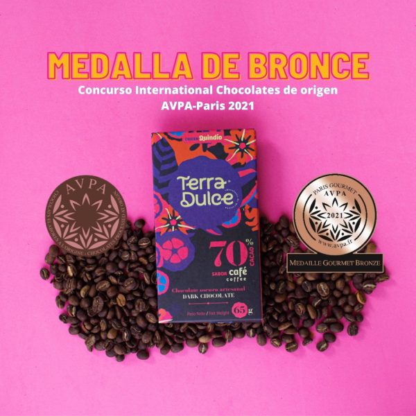 Dark Chocolate 70% Cacao with coffee 65 g