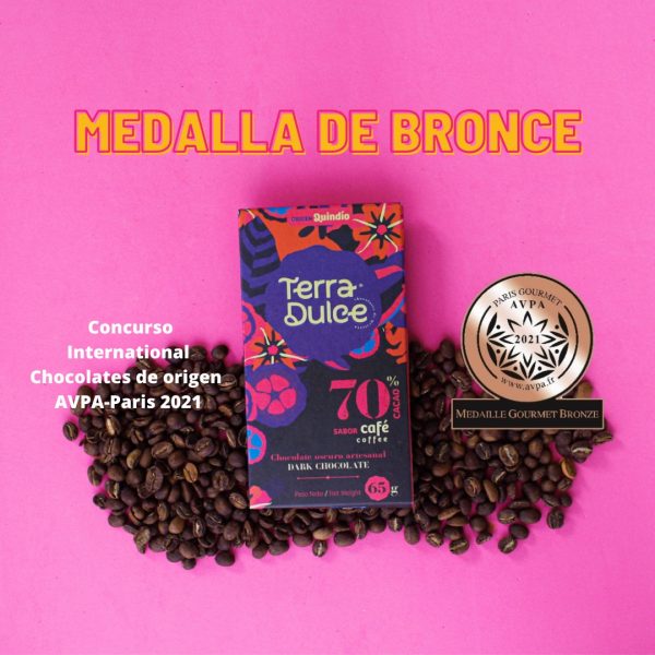 Dark Chocolate 70% Cacao with coffee 65 g