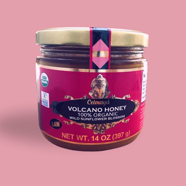Ceimayá Volcano Honey Raw 100% Organic Wild Sunflower Blossom 397g Jar