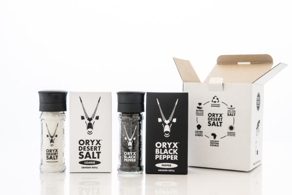ORYX Salt & Pepper Grinders with Refill Boxes Combo